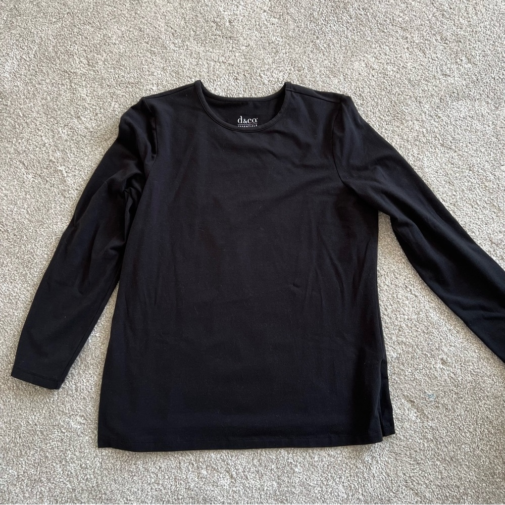 Denim & Co. long sleeve crew neck T-shirt